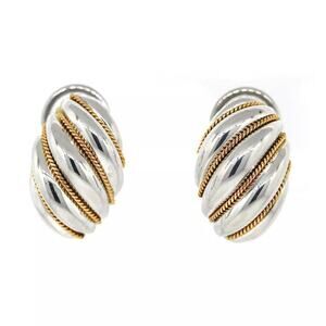 Tiffany & Co. Authentic Vintage Gold-Tone Clip-On Earrings